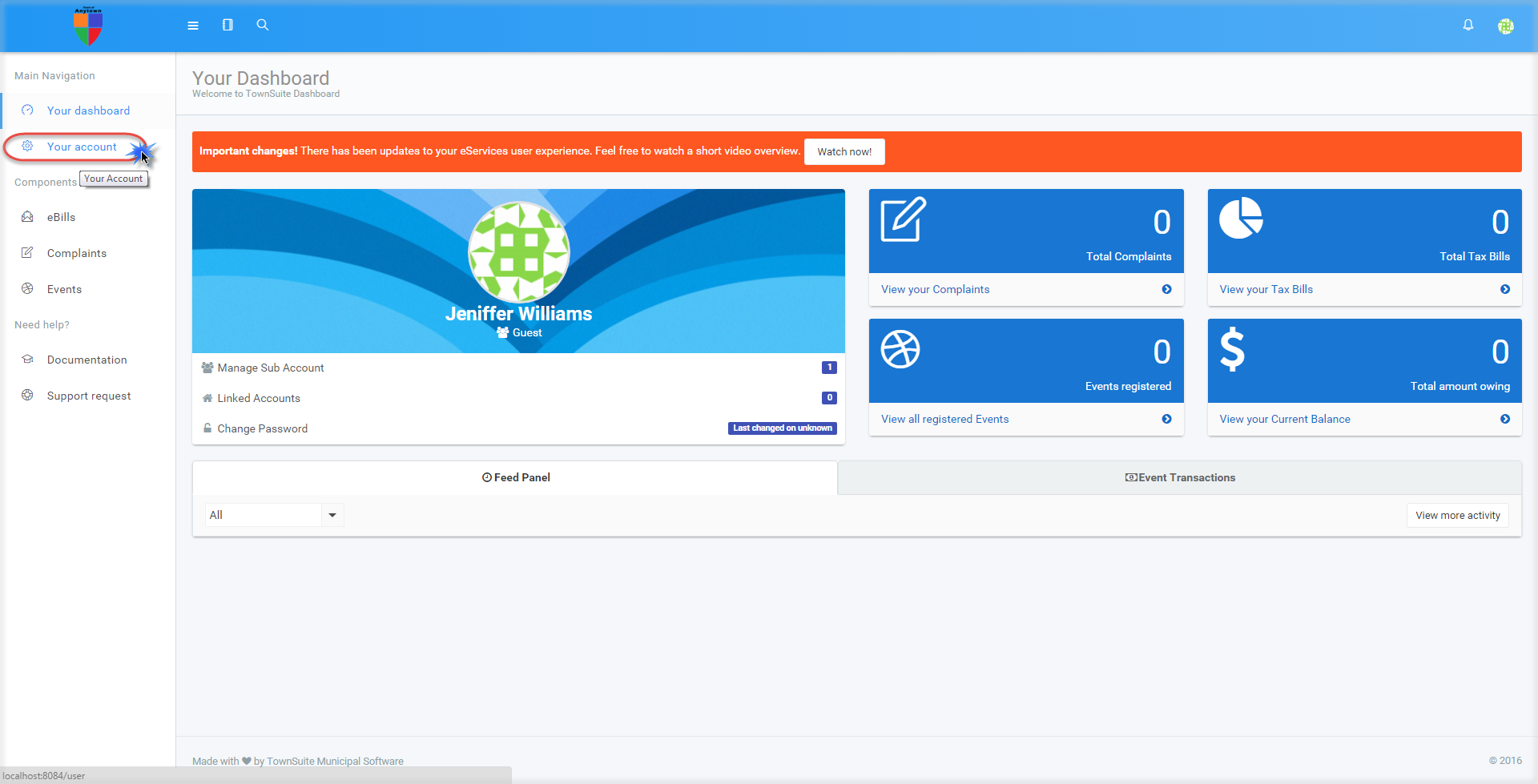 Accessing Account Settings