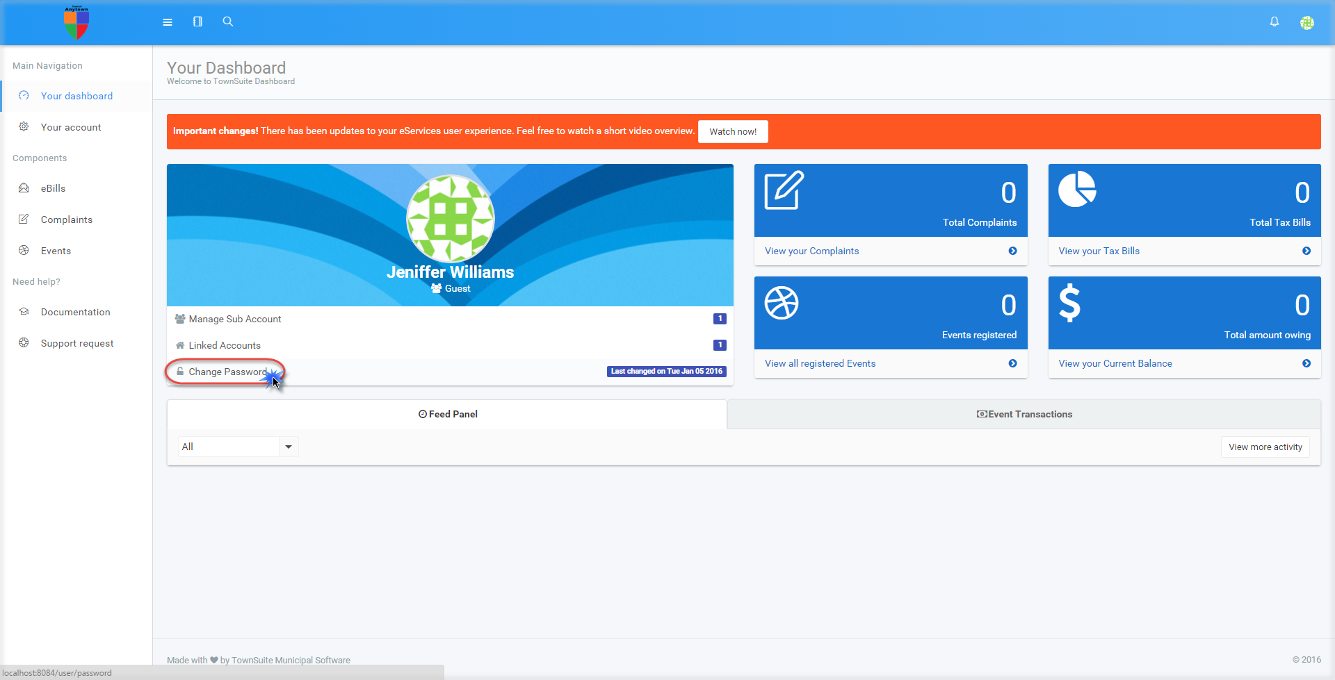 Quick Access Panel