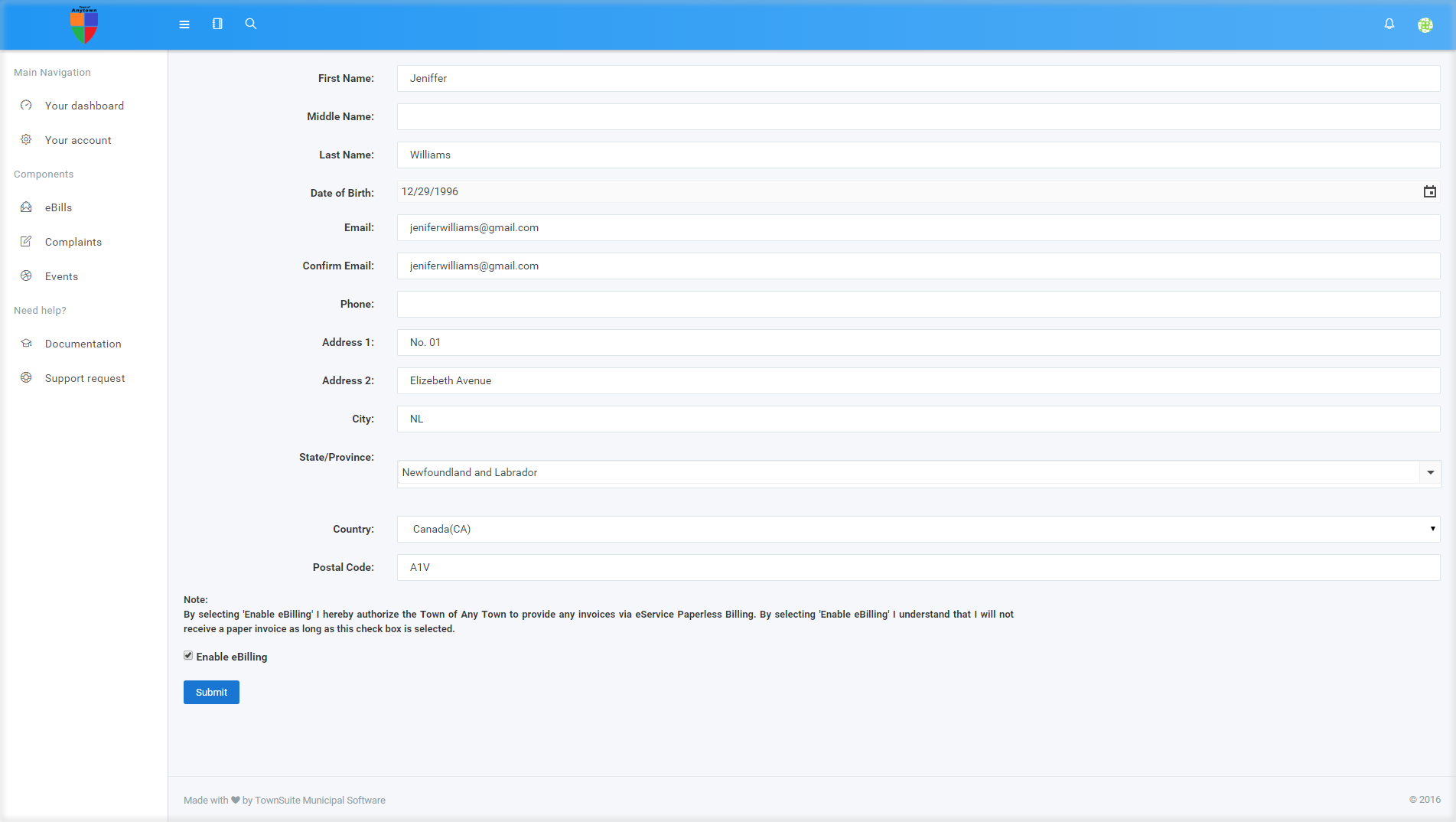 Edit User Interface