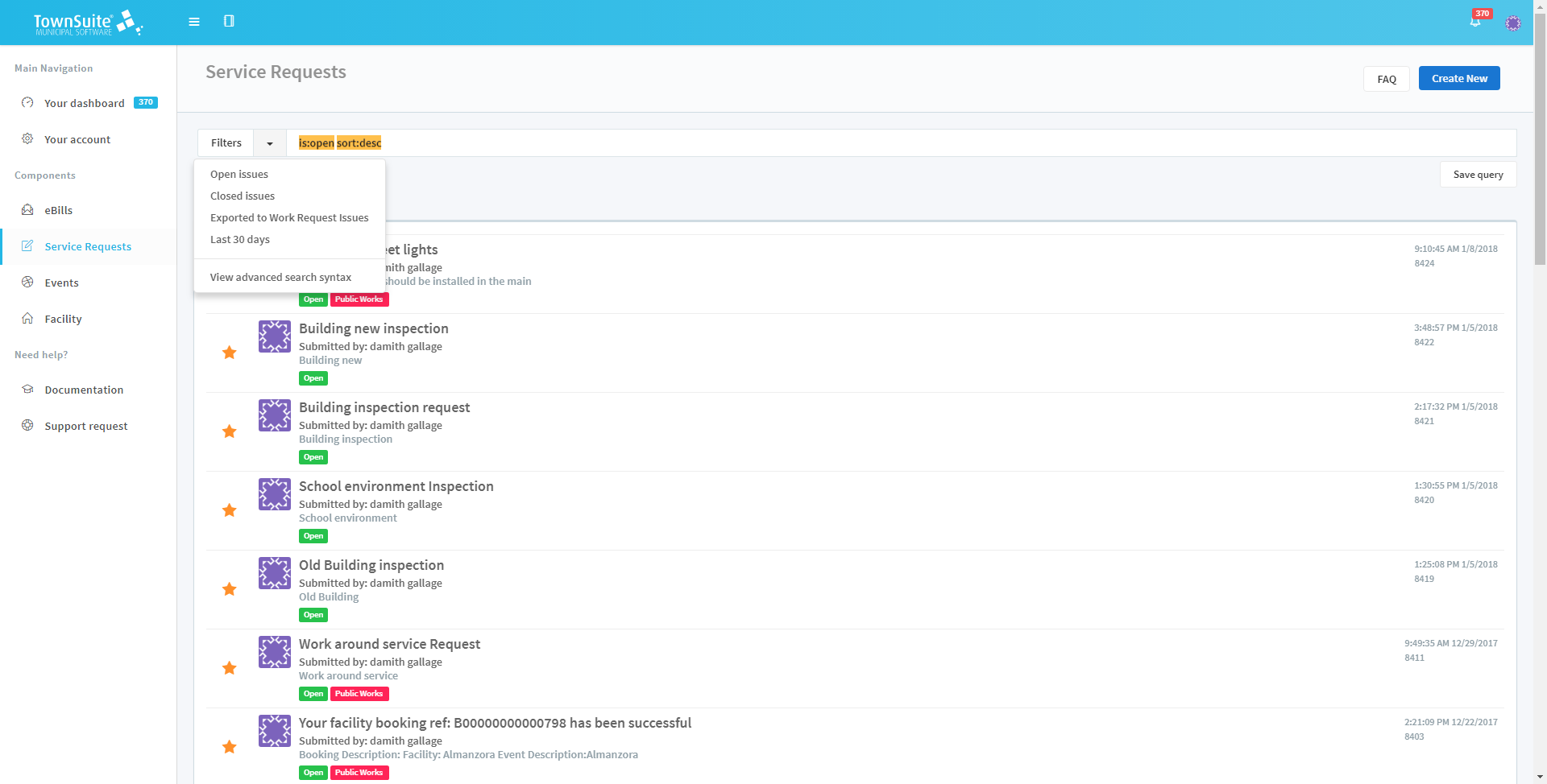 Filtering Options