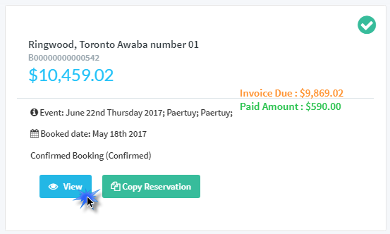 Reservaion View Button